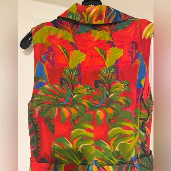 FARM Rio Red and Green Women’s Mini Dress with Tropical Print - Picture 8 of 8